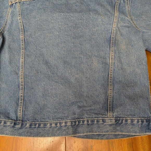 Vintage Jordache Blue Jean Denim Jacket Unisex - Large Medium Wash w/Pockets - Picture 15 of 16